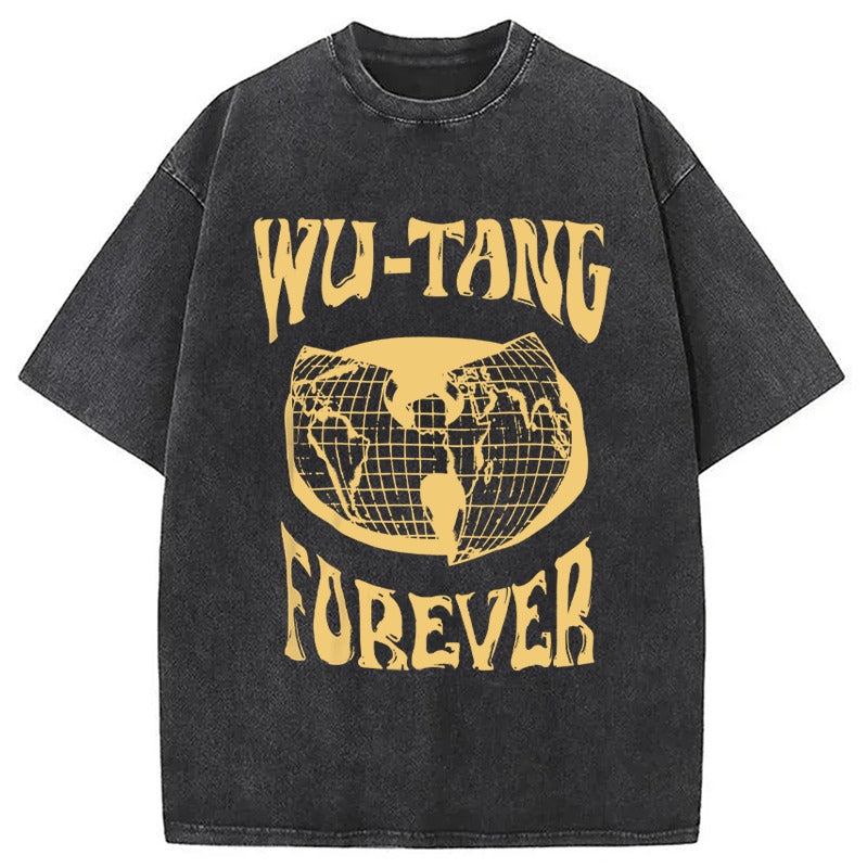 Wu-Tang Forever Hip-Hop Washed T-Shirt Trendy Everyday Casual Outfit Gifts For Her - Gypsysystersgift