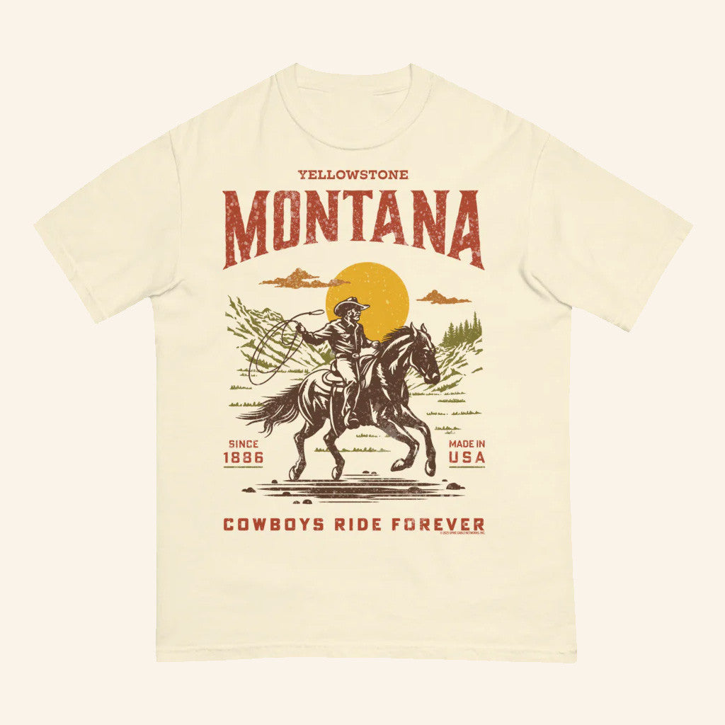 Yellowstone Merch Yellowstone Cowboys Ride Forever T-Shirt Best Gifts For Him - Gypsysystersgift