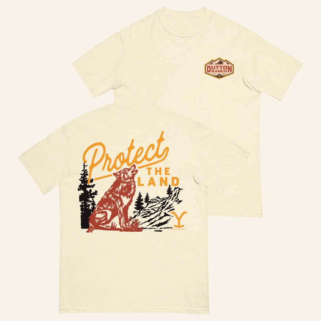 Yellowstone Merch Yellowstone Protect The Land Wolf T-Shirt Best Gifts For Him - Gypsysystersgift