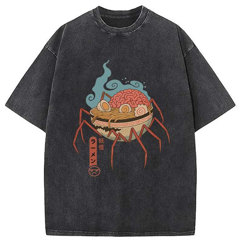 Yokai Ramen Washed T-Shirt Funny Quote Unisex Shirt Gifts For Him - Gypsysystersgift