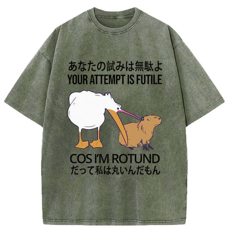 Your Attempts Are In Vain Washed T-Shirt Soft Comfortable Daily T Shirt Gifts For Him - Gypsysystersgift