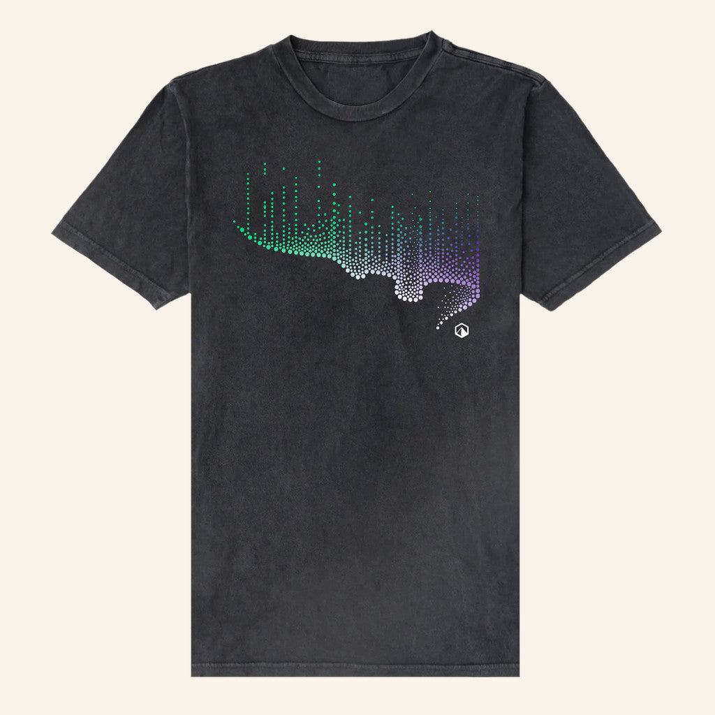 Yukon Built Merch Northern Lights Wash T-Shirt Christmas Presents For Him - Gypsysystersgift