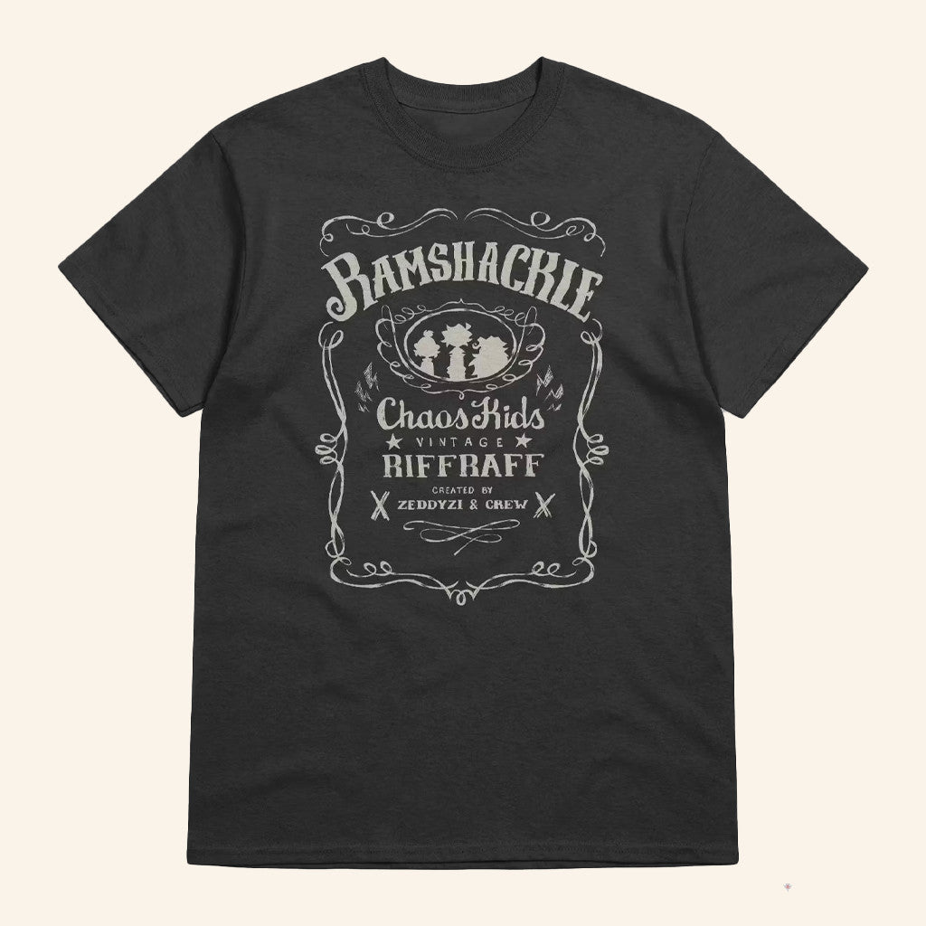 Zeddyzi Ramshackle Chaos Kids Riffraff Whiskey Logo T-Shirt Zeddyzi Merch Gifts For Him - GypsysystersGift