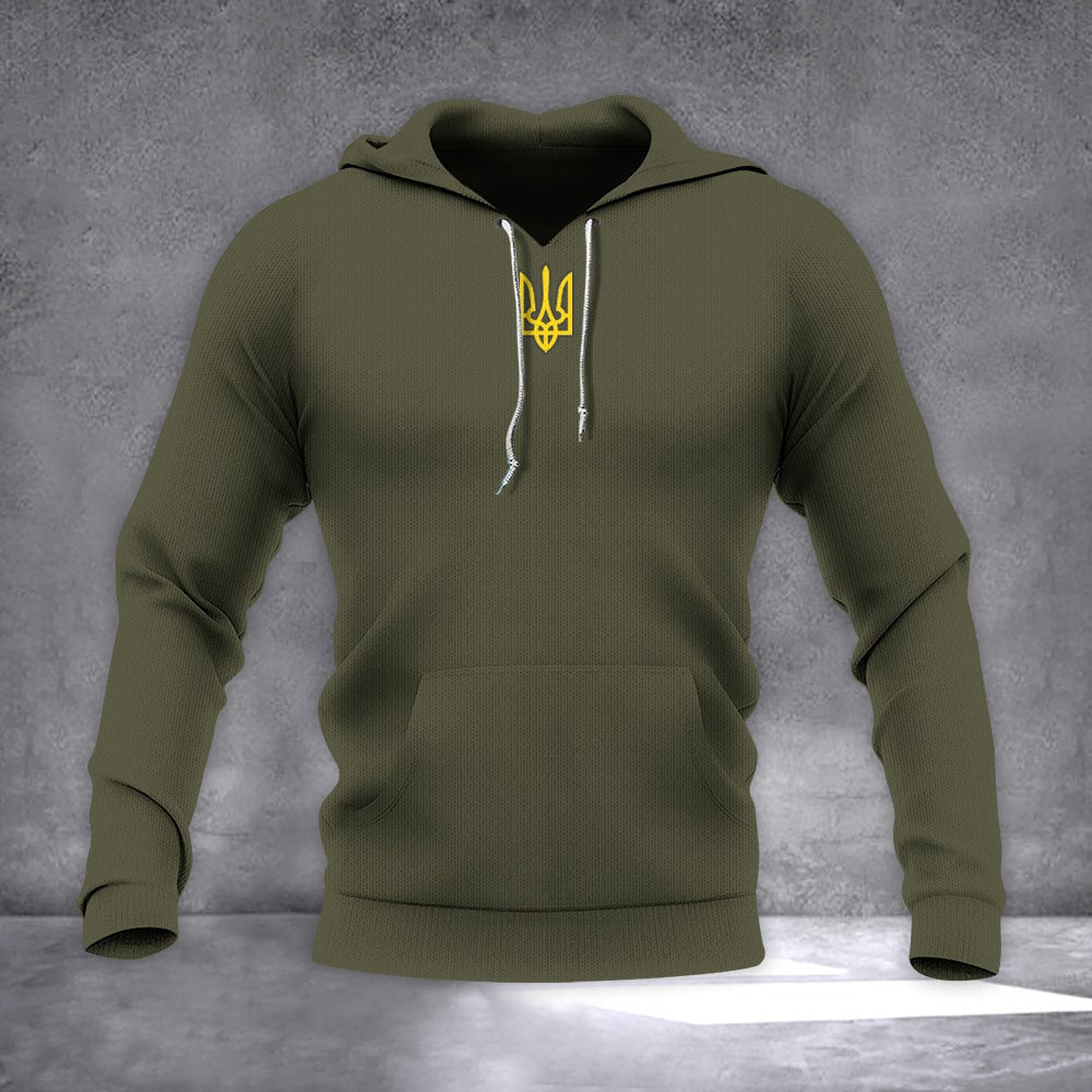 Zelensky Hoodie Ukrainian Trident Symbol Zelensky Green Hoodie Christmas Gift for Him - Gypsysystersgift