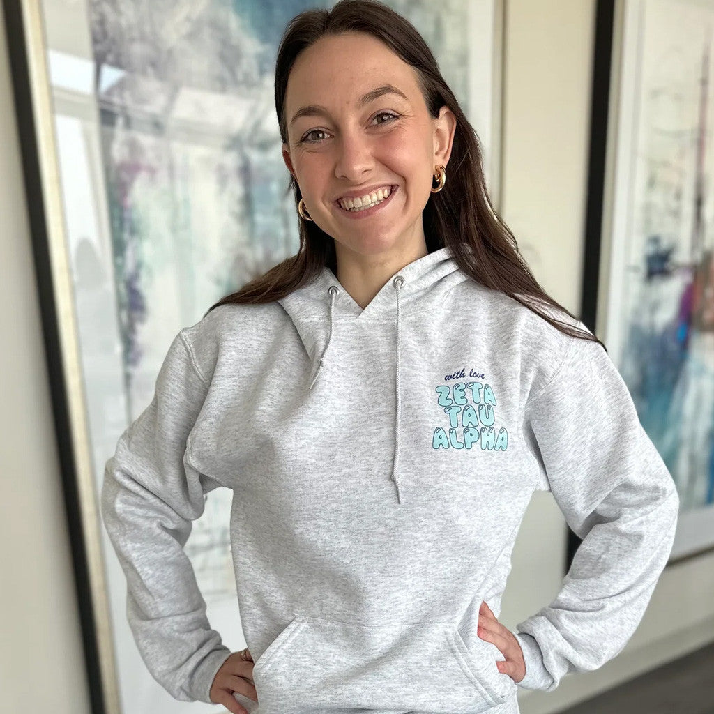 Zeta Tau Alpha Merch With Love Zeta Tau Alpha Hoodie Present For Her - Gypsysystersgift