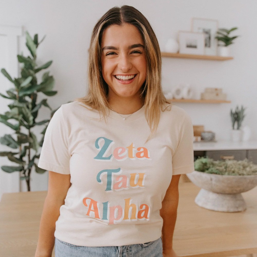 Zeta Tau Alpha Merch Zeta Tau Alpha Colors T-Shirt Gifts For Girlfriend - GypsysystersGift