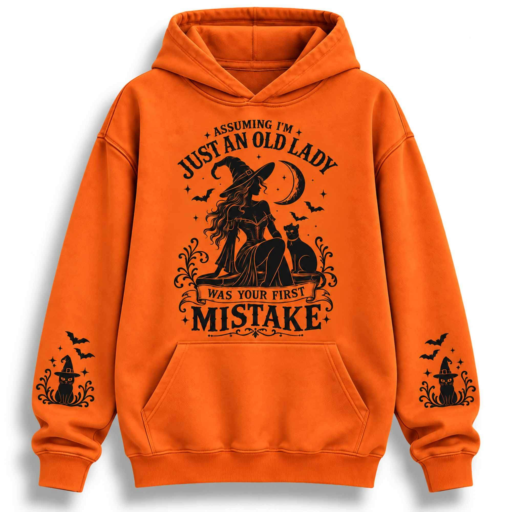 2026 Halloween Witch Assuming I'm Just An Old Lady Was Your First Mistake Hoodie Gifts For Fans - Gypsysystersgift