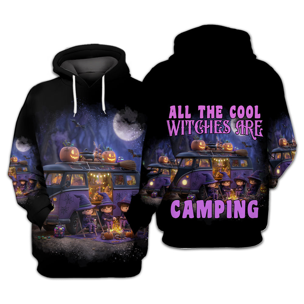 All The Cool Witches Are Camping Hoodie Halloween Camping Hoodie Halloween Gifts - Gypsysystersgift
