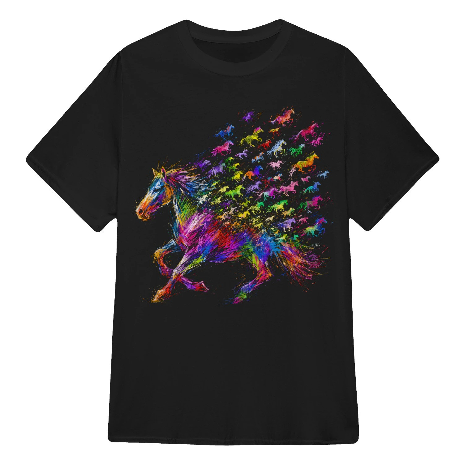 Animal Horses T-Shirt Witchy Horses Friends Cute Clothing Gifts For Dad - Gypsysystersgift