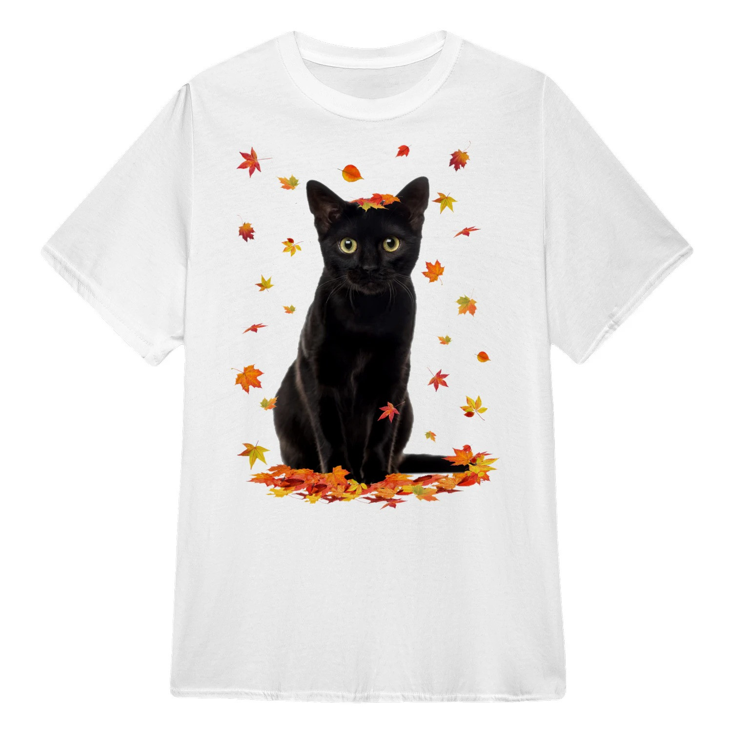 Animal Meow T-Shirt Cute Autumn Kitties Black Animal Apparel Gifts For Him - Gypsysystersgift
