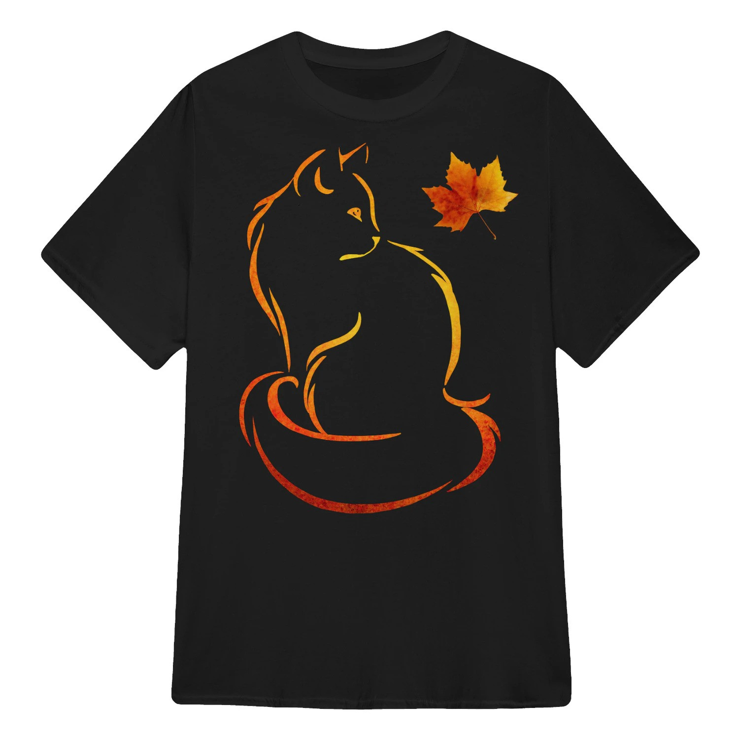Animal Meow T-Shirt Leaf Cat Friends Spooky Pet Clothing Gifts For Dad - Gypsysystersgift
