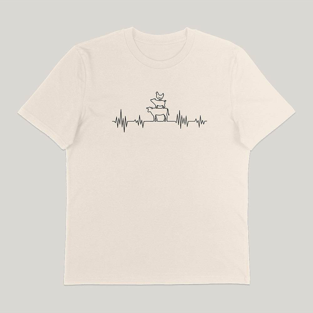Animals Heartbeat T-Shirt Animal Love Wildlife Compassion Outfit Gift For Man - Gypsysystersgift