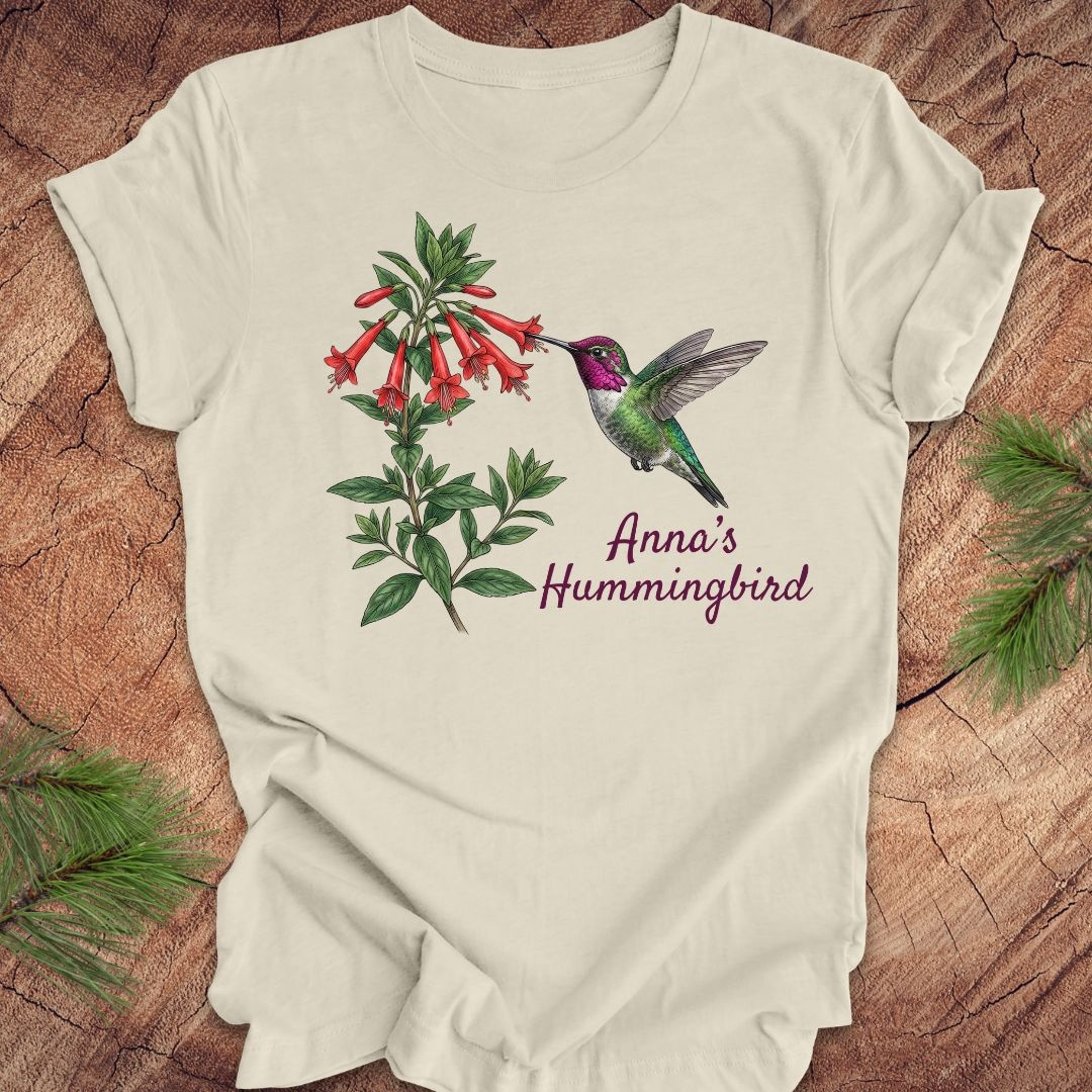 Anna's Hummingbird T-Shirt Bird Elegant Feathered Friend Fan Tee Gift For Wife - Gypsysystersgift