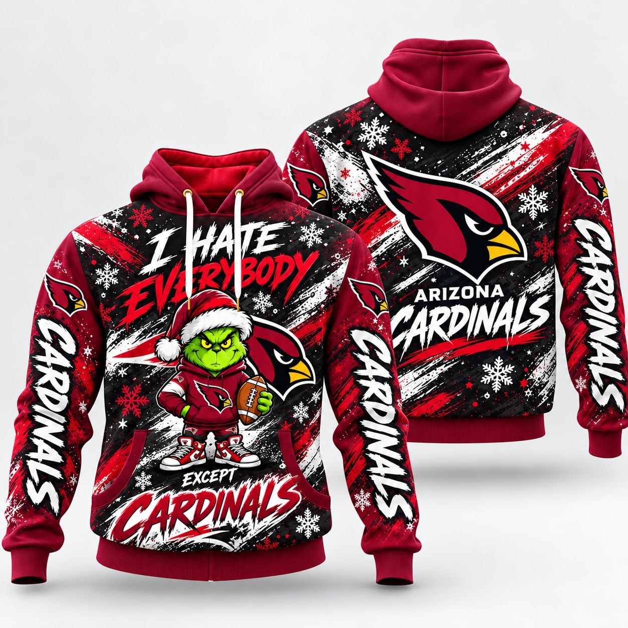 Arizona Cardinals x Grinch Christmas Hoodie Grinch Arizona Cardinals Football Clothes Fan Gift - Gypsysystersgift