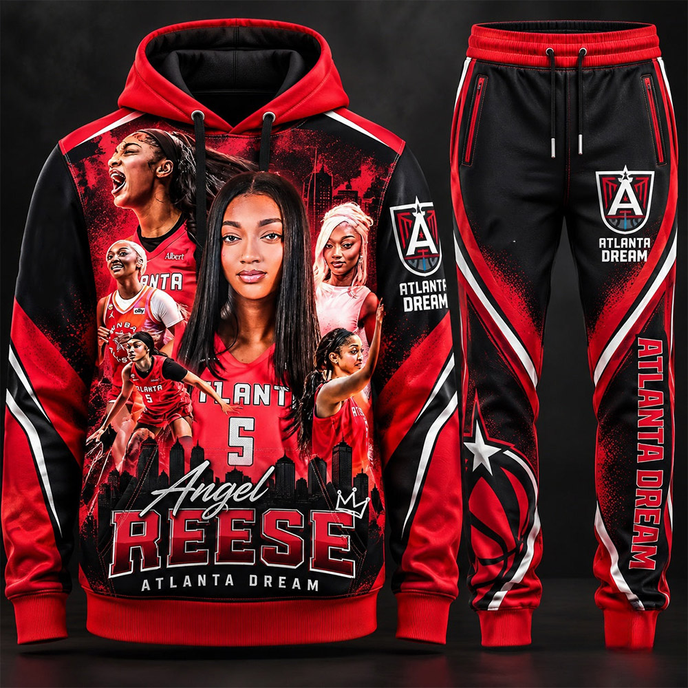 Atlanta Dream Merch Angel Reese Atlanta Dream Fan Hoodie And Sweatpants Baseball Lover Gift - Gypsysystersgift