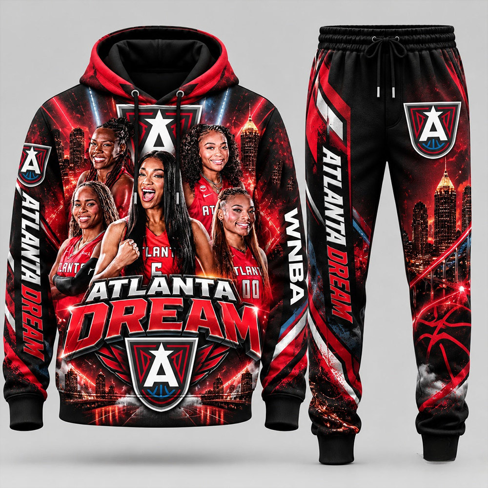 Atlanta Dream Merch Angel Reese Atlanta Dream Fan Hoodie And Sweatpants Gift For Game Day - Gypsysystersgift