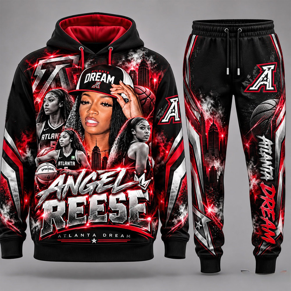 Atlanta Dream Merch Angel Reese Atlanta Dream Fan Hoodie And Sweatpants Unique Gift For Fans - Gypsysystersgift