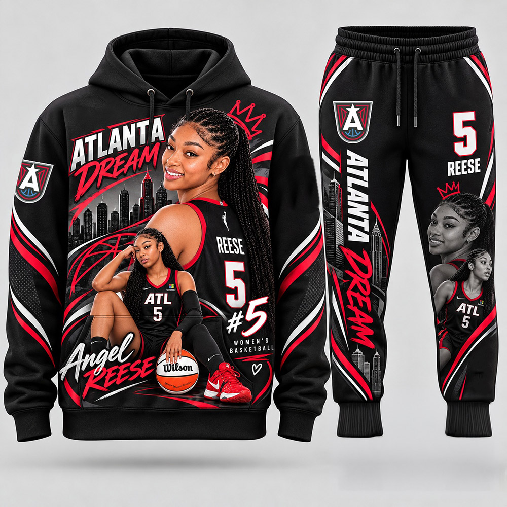 Atlanta Dream Merch Angel Reese Atlanta Dream Hoodie And Sweatpants Game Day Gift For Fans - Gypsysystersgift