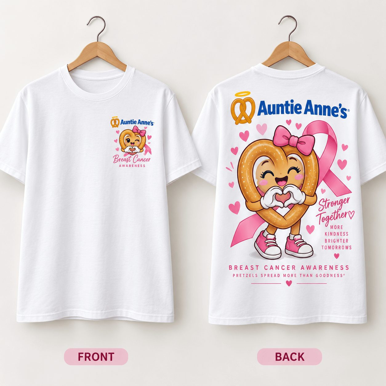 Auntie Anne's x Breast Cancer Awareness T-Shirt October We Wear Pink Clothes Gift Ideas - Gypsysystersgift