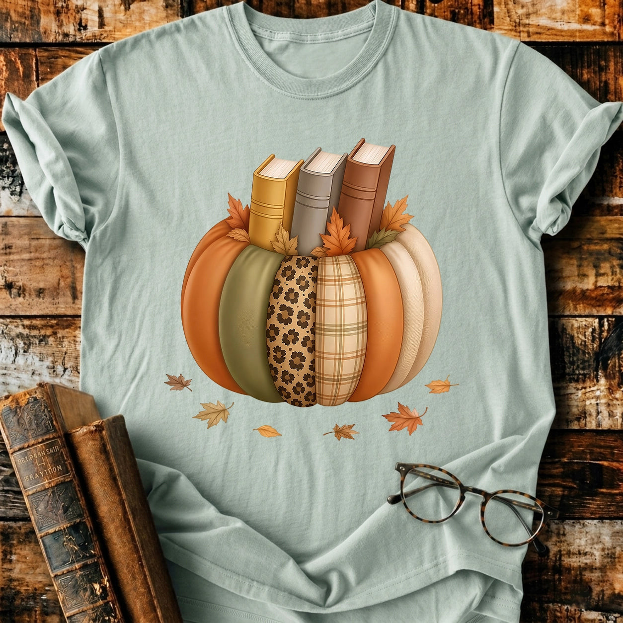 Autumn Bookshelf T-Shirt Pretty Shirts Useful Gift For Book Lovers - Gypsysystersgift