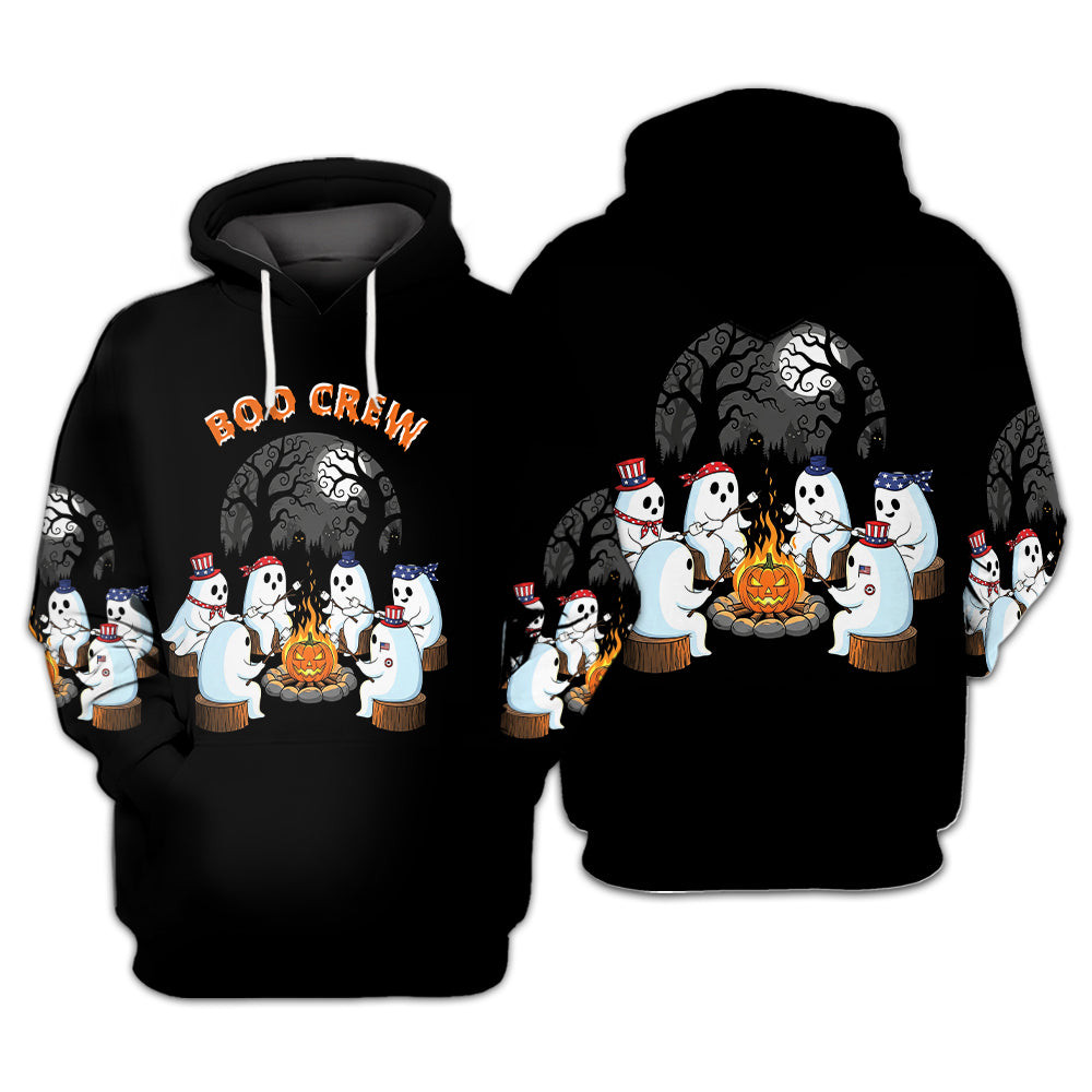 Boo Crew Camping Hoodie Spooky Night Camping Hoodie Halloween Gifts For Nature Lovers - Gypsysystersgift