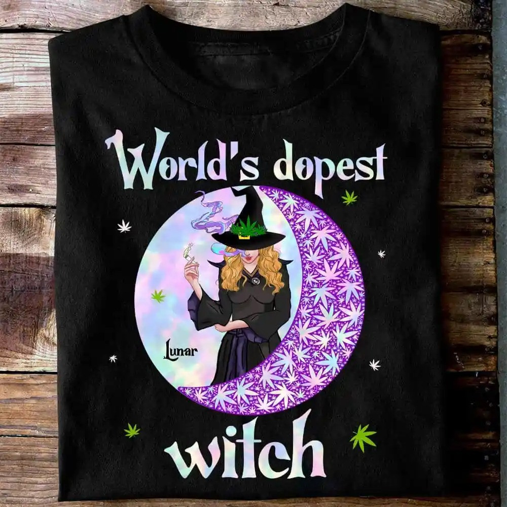 World's Dopest Witch T-Shirt Halloween Themed Clothes Gift For Spooky - Gypsysystersgift