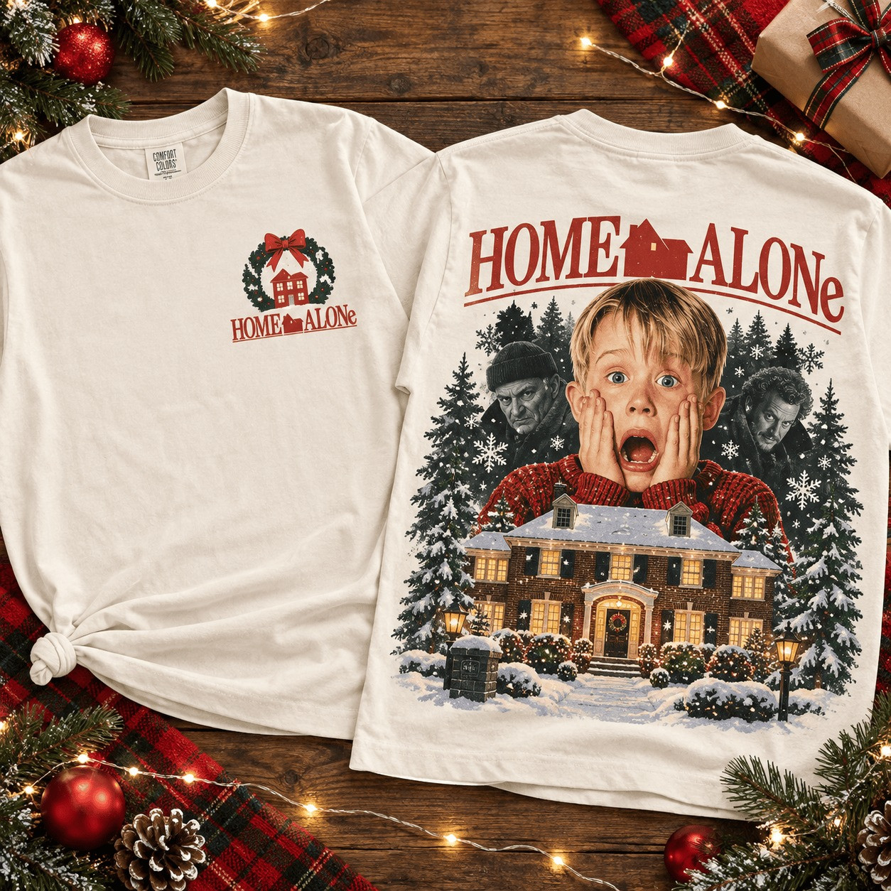Xmas Candy Christmas Merch T-Shirt Home Alone Christmas Movie Clothes Gift For Him - Gypsysystersgift