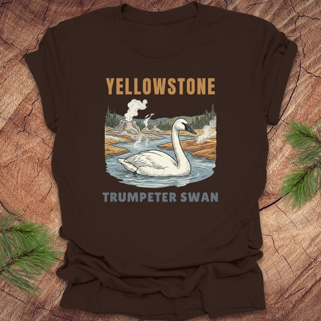 Yellowstone Trumpeter Swan T-Shirt Happy Wildlife Fan Nature Shirt Gift - Gypsysystersgift